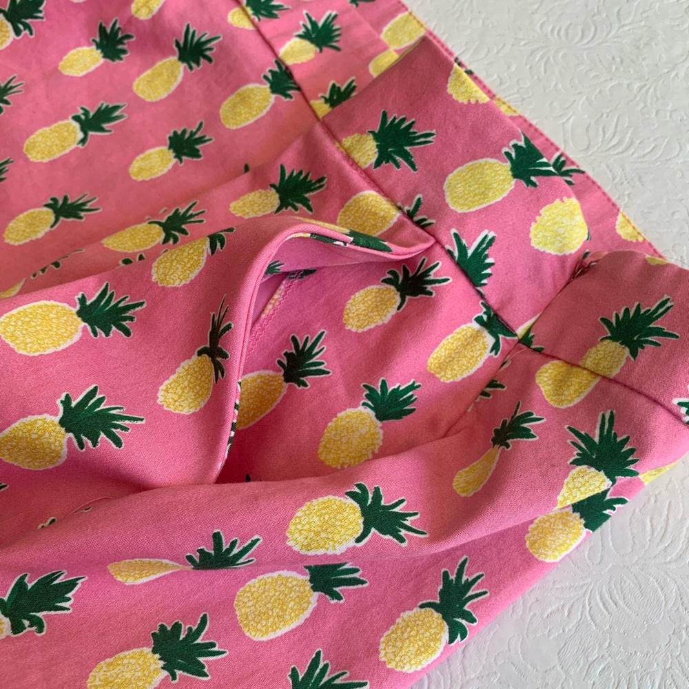 Cute! Side zip stretchy pineapple shorts 16 - Picture 4 of 6